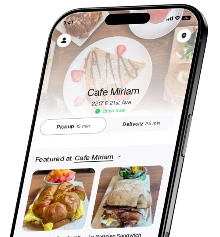 Cafe Miriam app preview